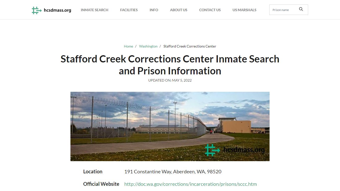 Stafford Creek Corrections Center Inmate Search ...